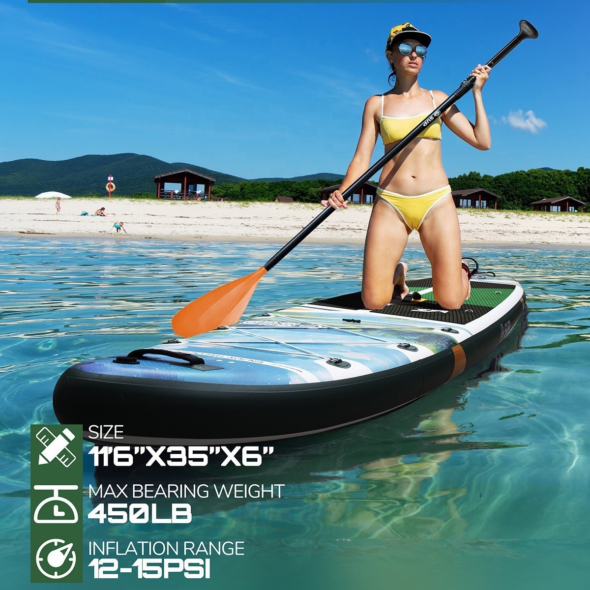 SUP-доска ESUP надувная красная