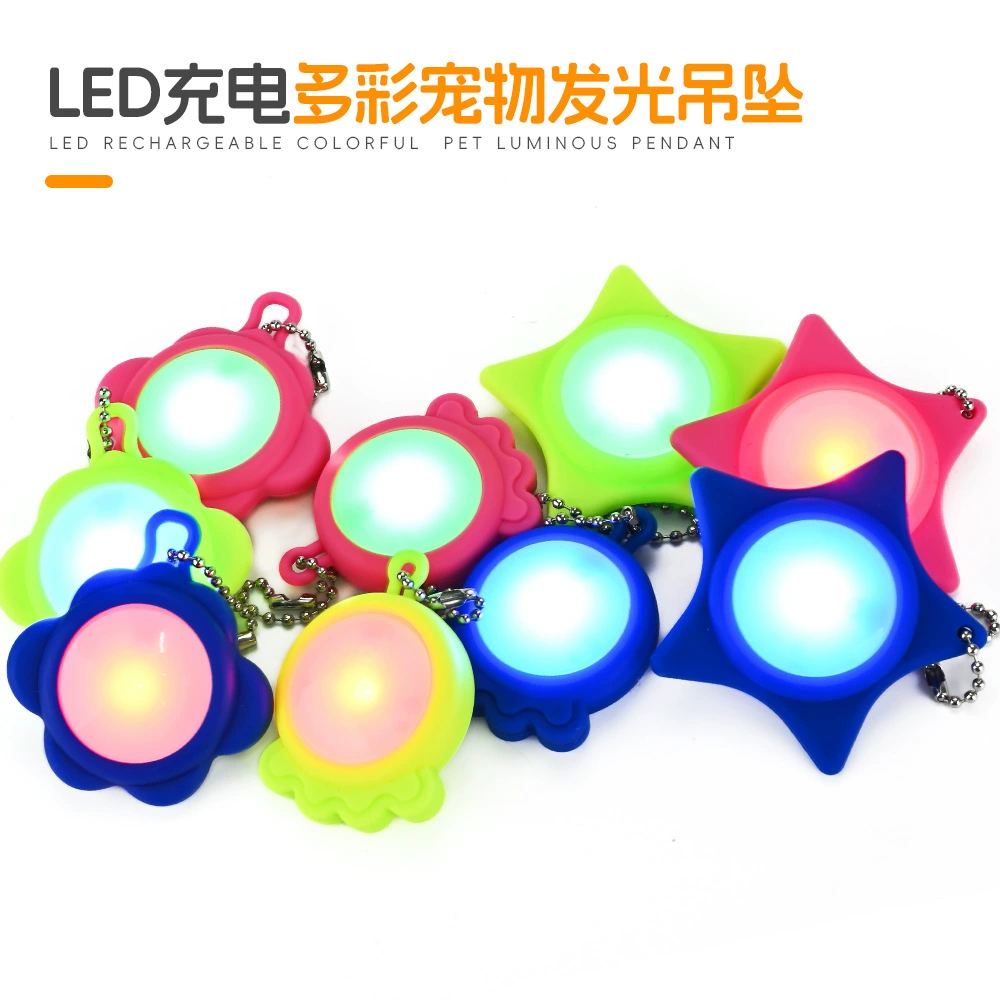 Светодиодный светящийся кулон для домашних животных, бирка для собак и кошек, прогулка с собакой, вспышка против потери, уличный предупредительный свет, производитель, оптовая продажа