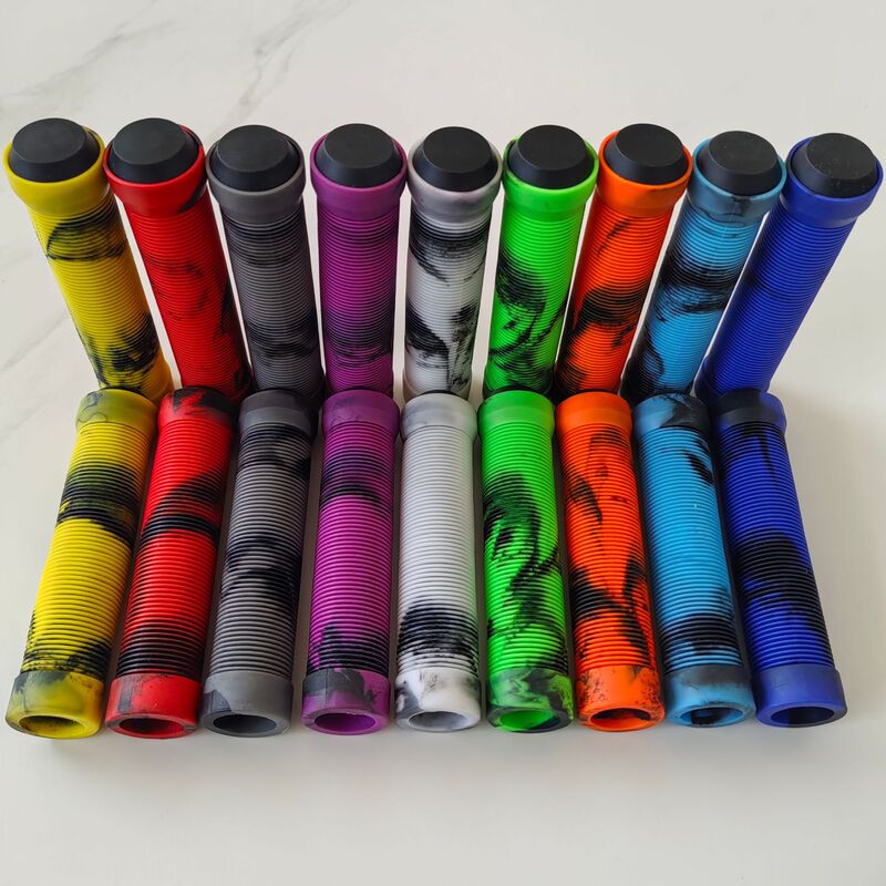 Mountain Bike Anti-Slip Shock-Absorbing Elastic Handlebar Grips, One Pair, Thickened Comfortable Soft Grips, Dirt Bike Handlebar Grips