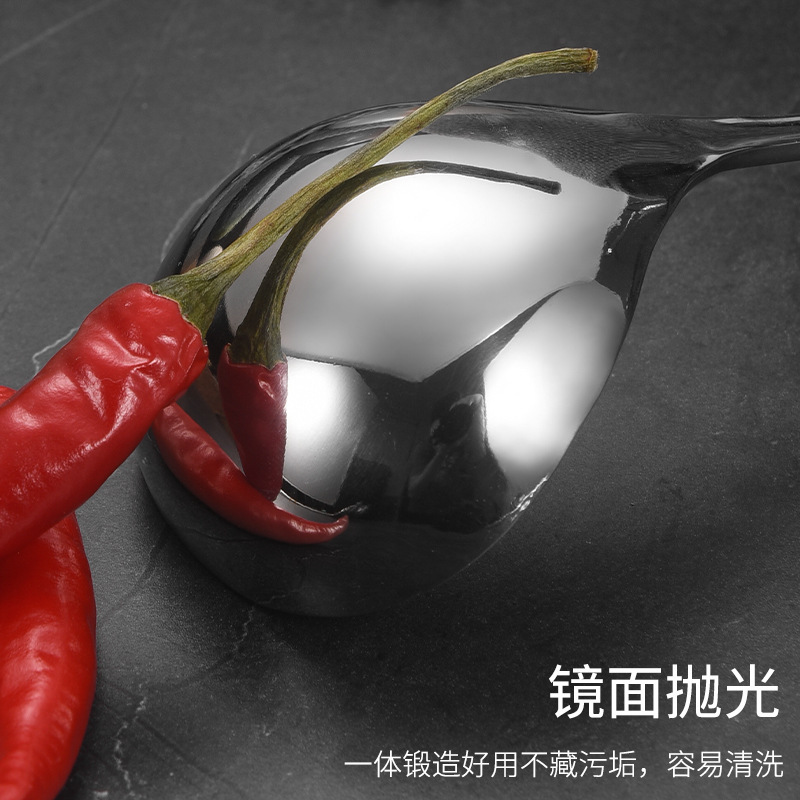 304 ステンレス鋼ラージヘッドスプーンザル肥厚深底鍋スプーン家庭用キッチンドリンクスプーンハート型スープシェルスープザル|undefined