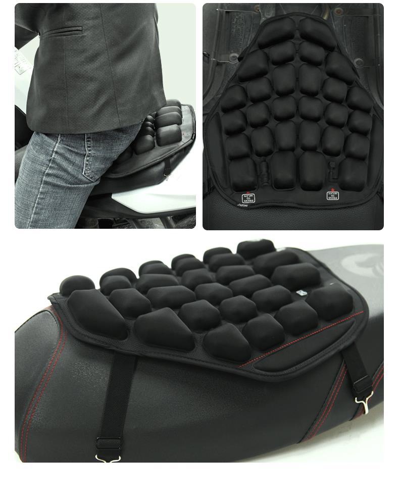 Cross-border Amazon 3D anti-gravity inflatable Harley motorcycle seat cover shock-absorbing breathable electric vehicle summer seat cushion