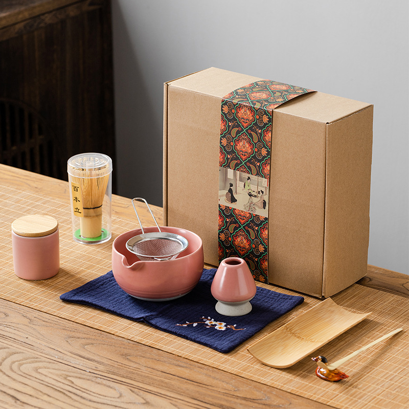 Matcha Tea Set suit 9-piece Set Japanese-style Matcha Bowl Tea Gift Box Amazon Cross-border Matcha Tea Set suit 9-piece Set Japanese-style Matcha Bowl Tea Gift Box Amazon Cross-border