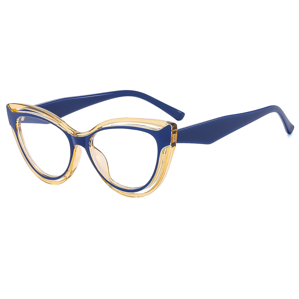 Nuevo bolso transfronterizo personalidad ojo de gato TR90 gafas anti-luz azul