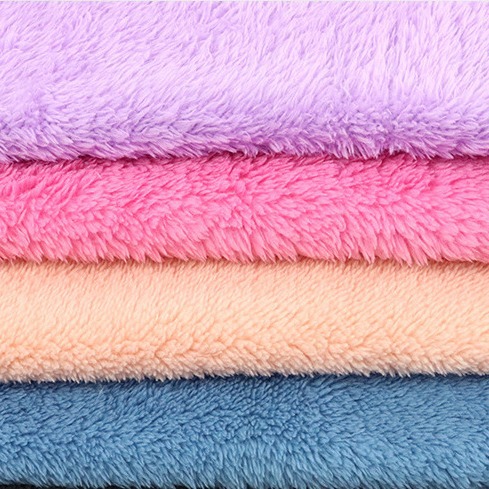 Tejido de punto de terciopelo de algodón de doble cara Terciopelo Ártico franela de textiles para el hogar image 4