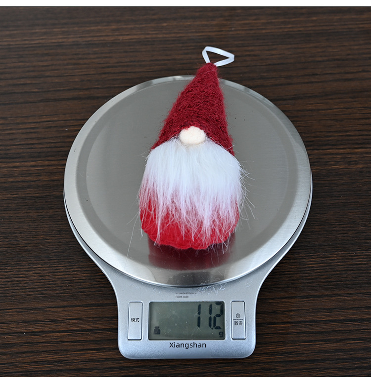 Décoration de Noël créative nouvelle petite poupée tricotée pendentif poupée sans visage petite poupée suspendue vieil homme pendentif_voghion.com