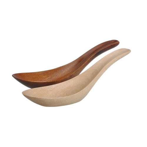 yfjy Japanese style wooden porcelain spoon Nanmu handmade wooden spoon household spoon model direct sales
