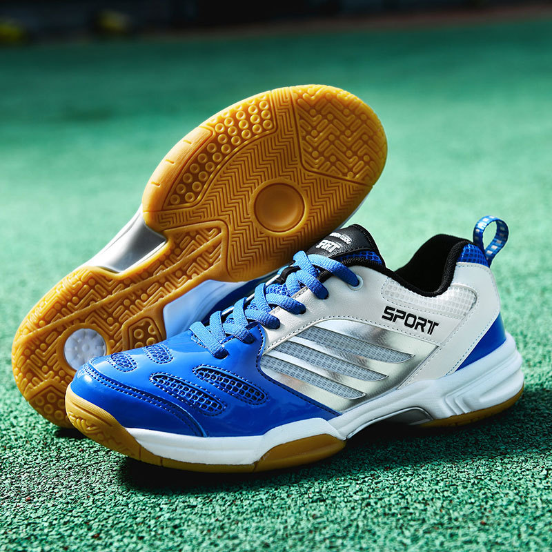 Comercio exterior transfronterizo zapatos de bádminton de tamaño grande para hombres y mujeres, zapatos de tenis de ping-pong ventilados y amortiguados