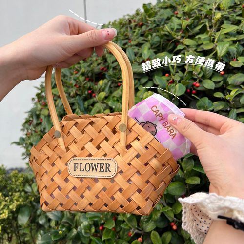 Reflective fan with cute cartoon mini hand-held foldable round fan, portable summer original lighting tool