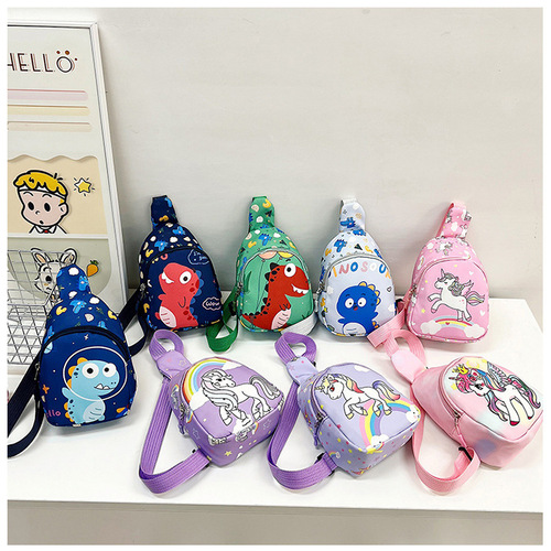 Children's Fashion Small Chest Bag Trendy Cool Boy Cartoon Single Shoulder Bag Personality Baby Pocket Money Bag For Kids Outing Crossbody Bag