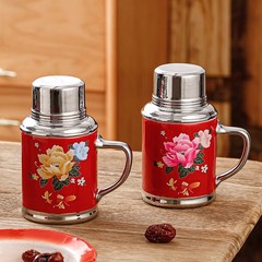 レトロ創意旧式レトロ陶磁器水筒珍しい風変わりなマグカップ新婚コップ家庭用結婚プレゼント