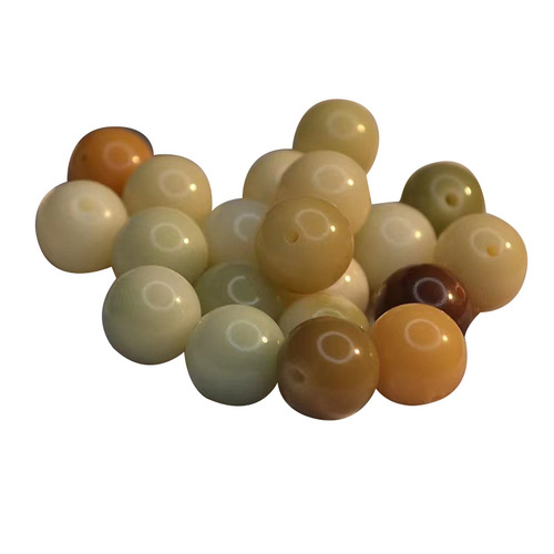 Bodhi Root Loose Beads, Loose Perforated Charcoal-Roasted Multicolor Bodhi Seed Bracelets, Sea Salt Blue Multicolor Loose Beads