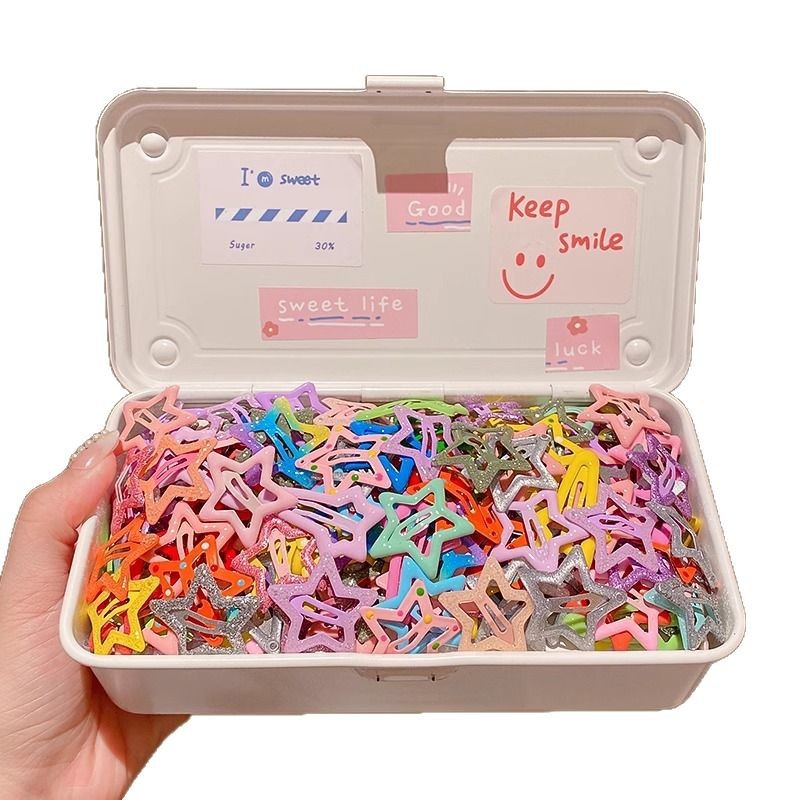 Nuevo clip de BB dopamina de color estrella de pentaco pequeño clip de cabello para niños tocado para niños lindos bordes laterales clip de cabello