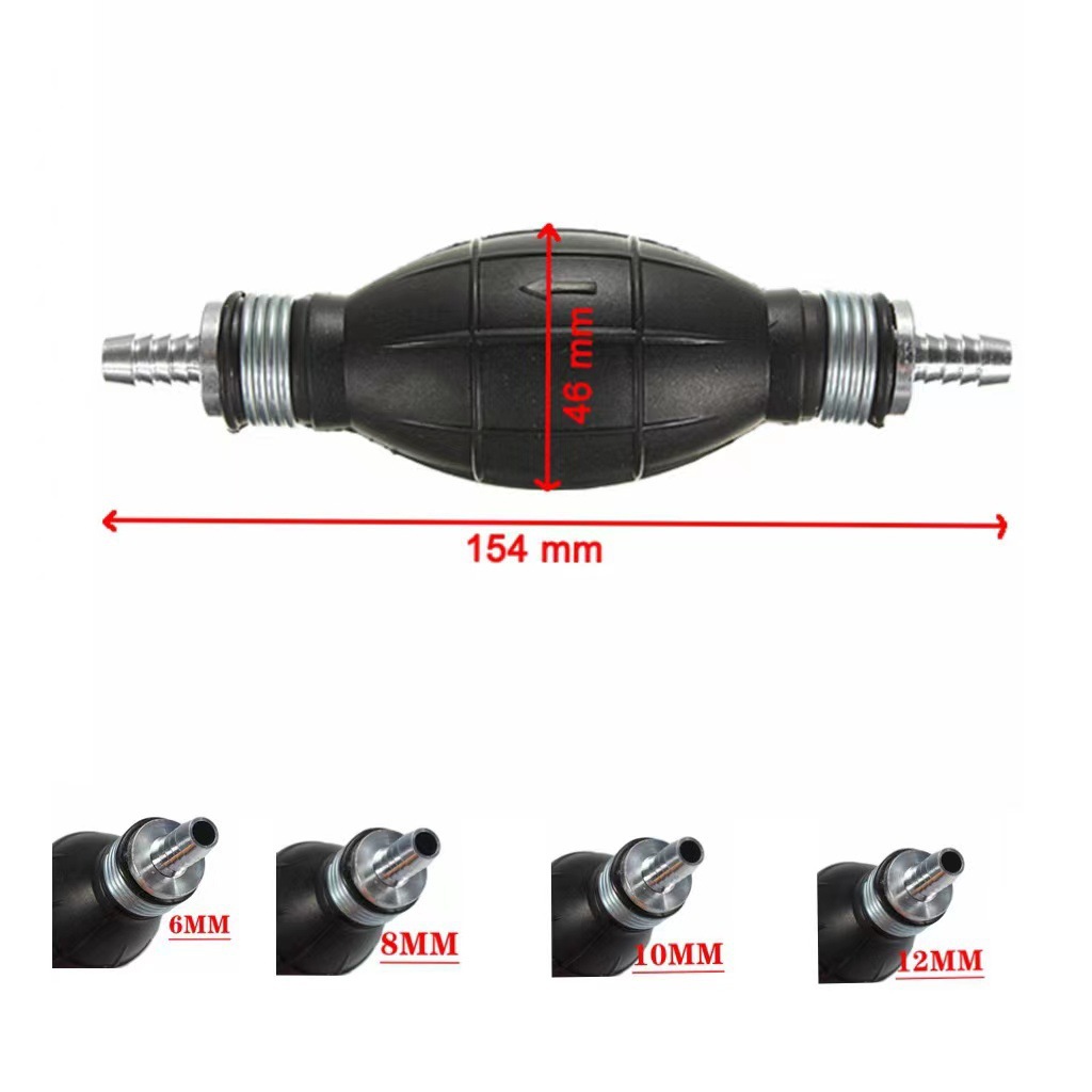 Car hand oil pump car boat hand pinch ball aluminum alloy one-way hand pump 6/8/10/12 gasoline pump oil suction