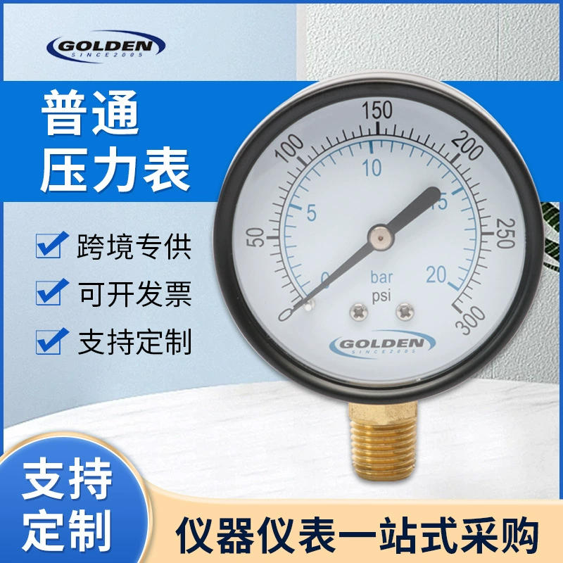 Обычный манометр Вакуумный барометр для очистки воды Датчик давления радиального общего давления на заказ