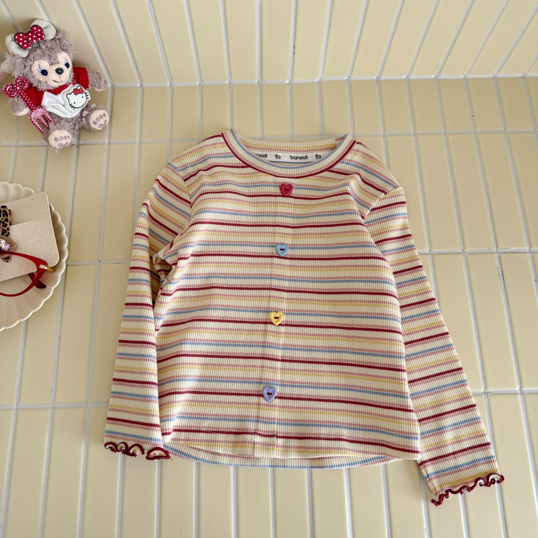 Autumn long-sleeve girl's with a round collar