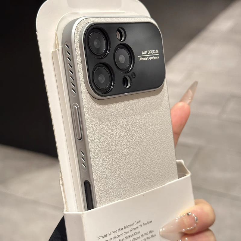 Large Window Genuine Leather Ultra-Thin Heat Dissipation Suitable for Iphone17 Mobile Phone Case All-Inclusive Anti-Fall Apple 16 Magnetic Protective Cover