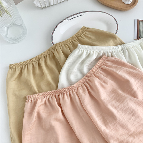 日系薄纱蕾丝安全裤女外穿夏季薄家居打底裤宽松无痕冰丝防走光裤