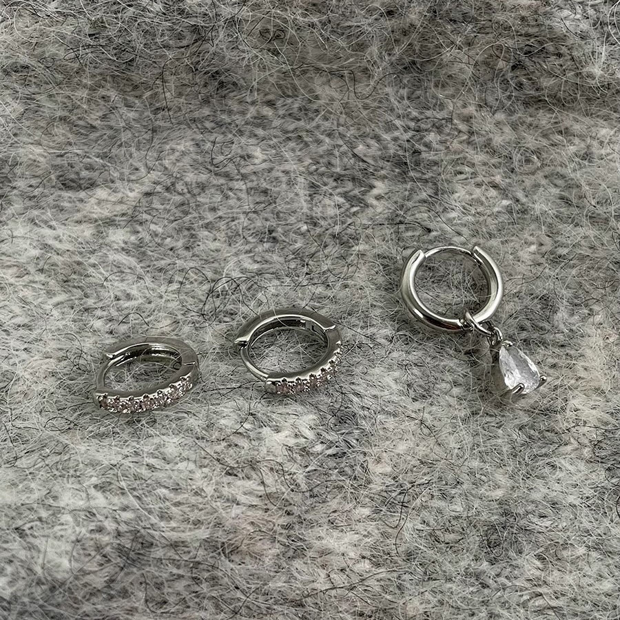 Internet celebrity's same asymmetrical water droplet buckle, ring, women's simple personality, exquisite summer ear_voghion.com