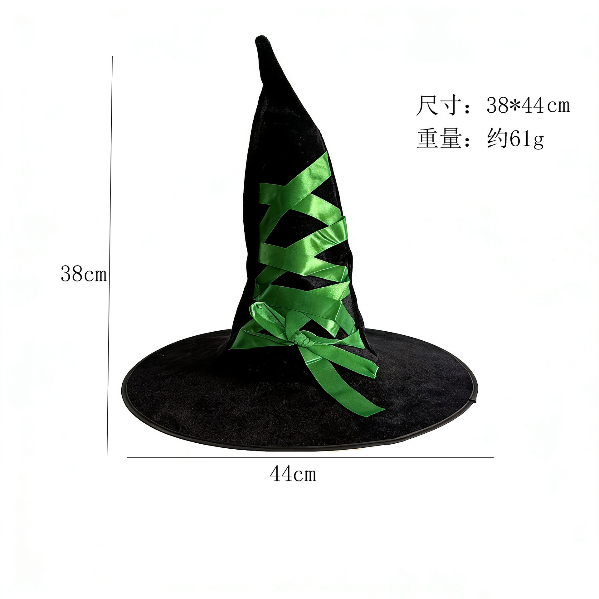 Sombreros de bruja de Halloween, sombreros de bruja de Oxford negros, disfraz de fiesta, sombreros de bruja de cuernos afilados al por mayor