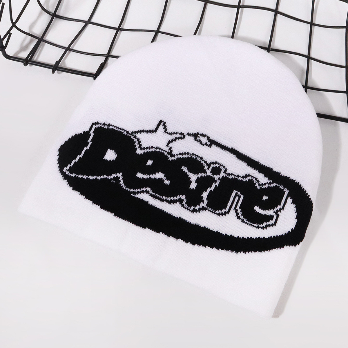 Unisex Jacquard Autumn And Winter Hat Desire Letter Knit Hat Warm Europe And The United States Men And Women The Same_voghion.com