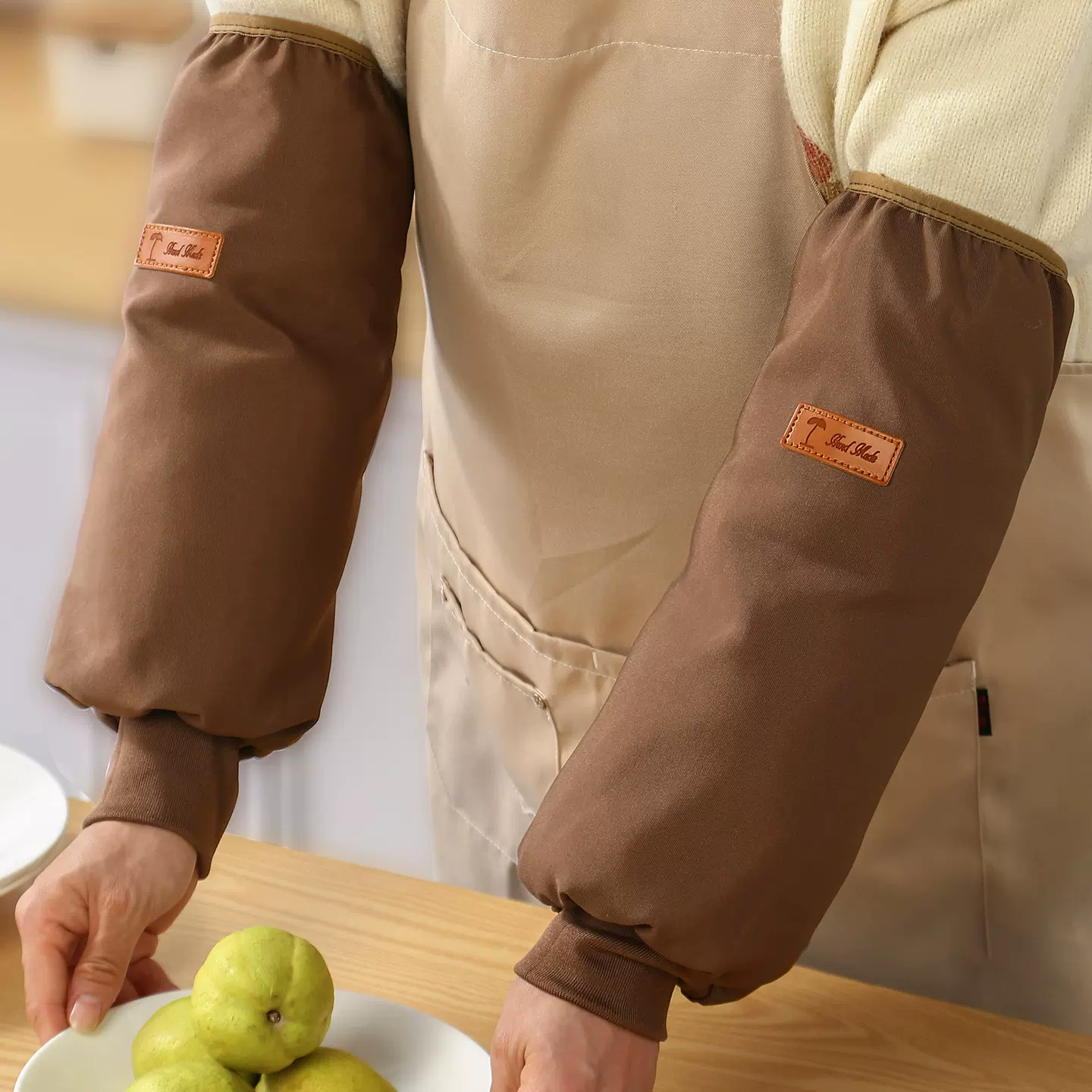 加大码防水袖套帆布工作防脏男女套袖袖头厨房干活秋冬季护袖耐脏