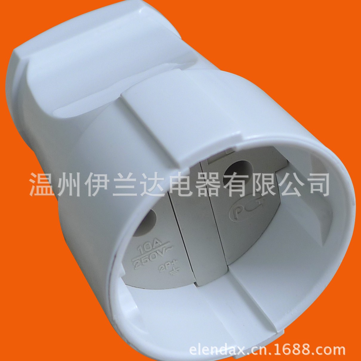 供应不接地欧式接线插座　移动插座　延长线插座 (P8062)