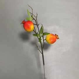 仿真植物叶石榴叶 手工枝干插花配件小四叉石榴叶百搭叶工厂批发
