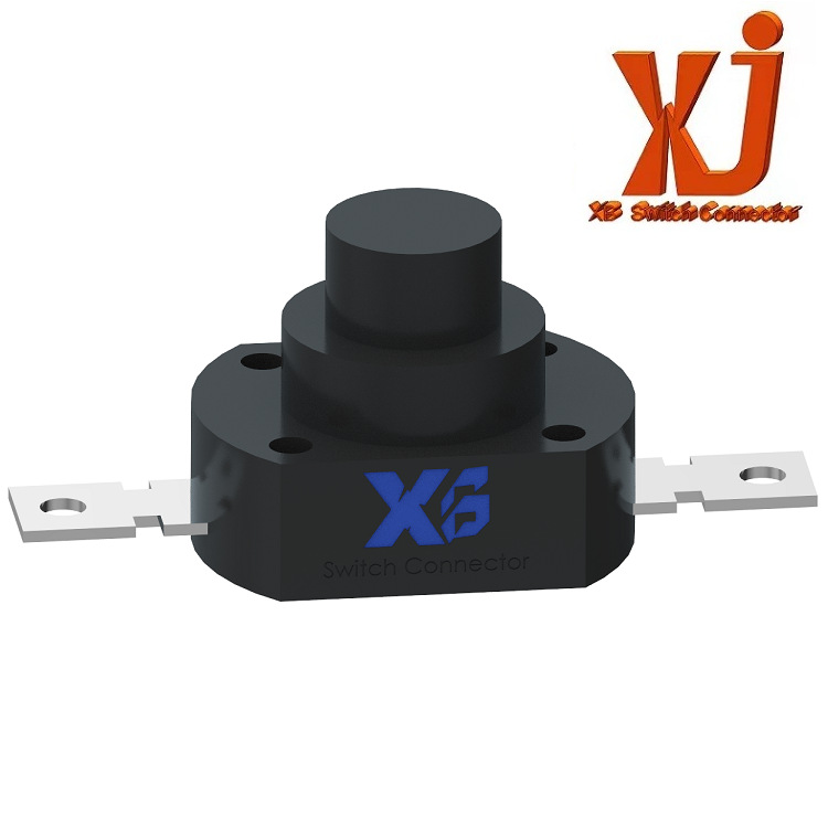 两脚平脚手电筒按钮开关 大电流自锁开关 1.5A 250V复位按钮开关