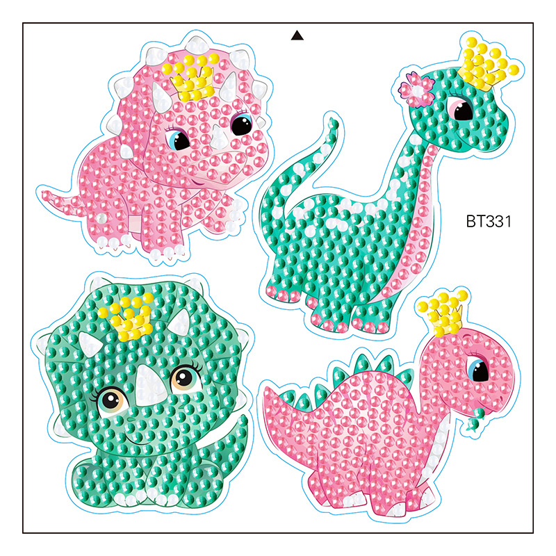 Nuevos pegatinas de taza de agua transfronterizas para niños dibujos de diamantes aleatorios pegatinas hechas a mano diy pegatinas de diamantes unicornios de dibujos animados mayorista