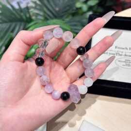 九紫离火多宝手链 女天然紫水晶 紫锂云母 天然紫晶超仙ins水晶串