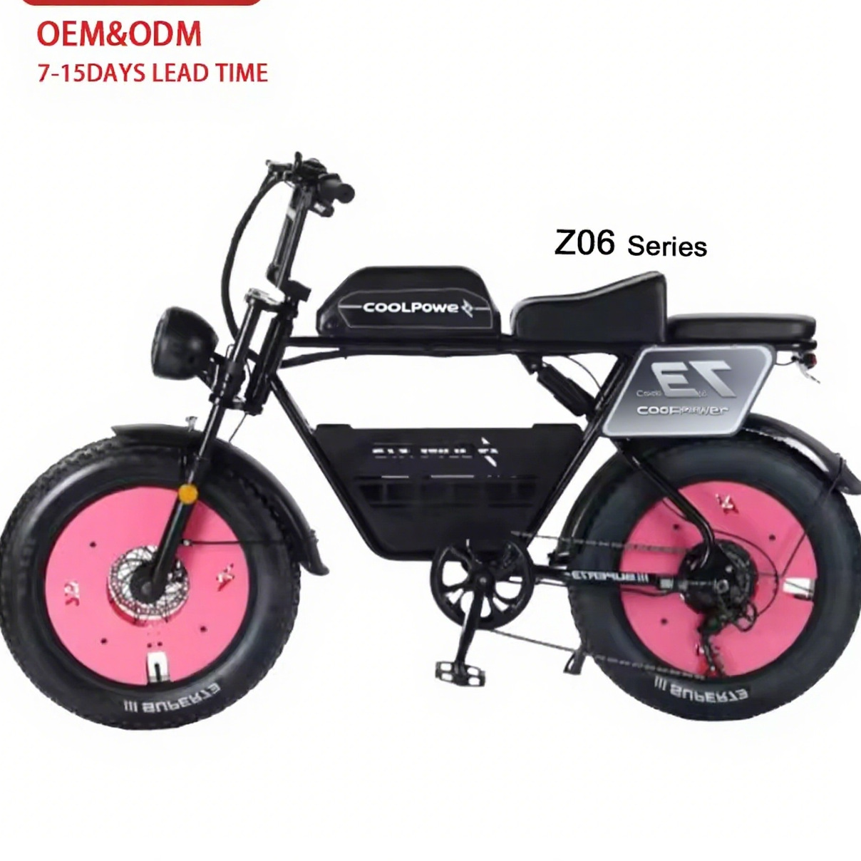 Negro 500W de potencia + 48V20AH + cubierta de rueda