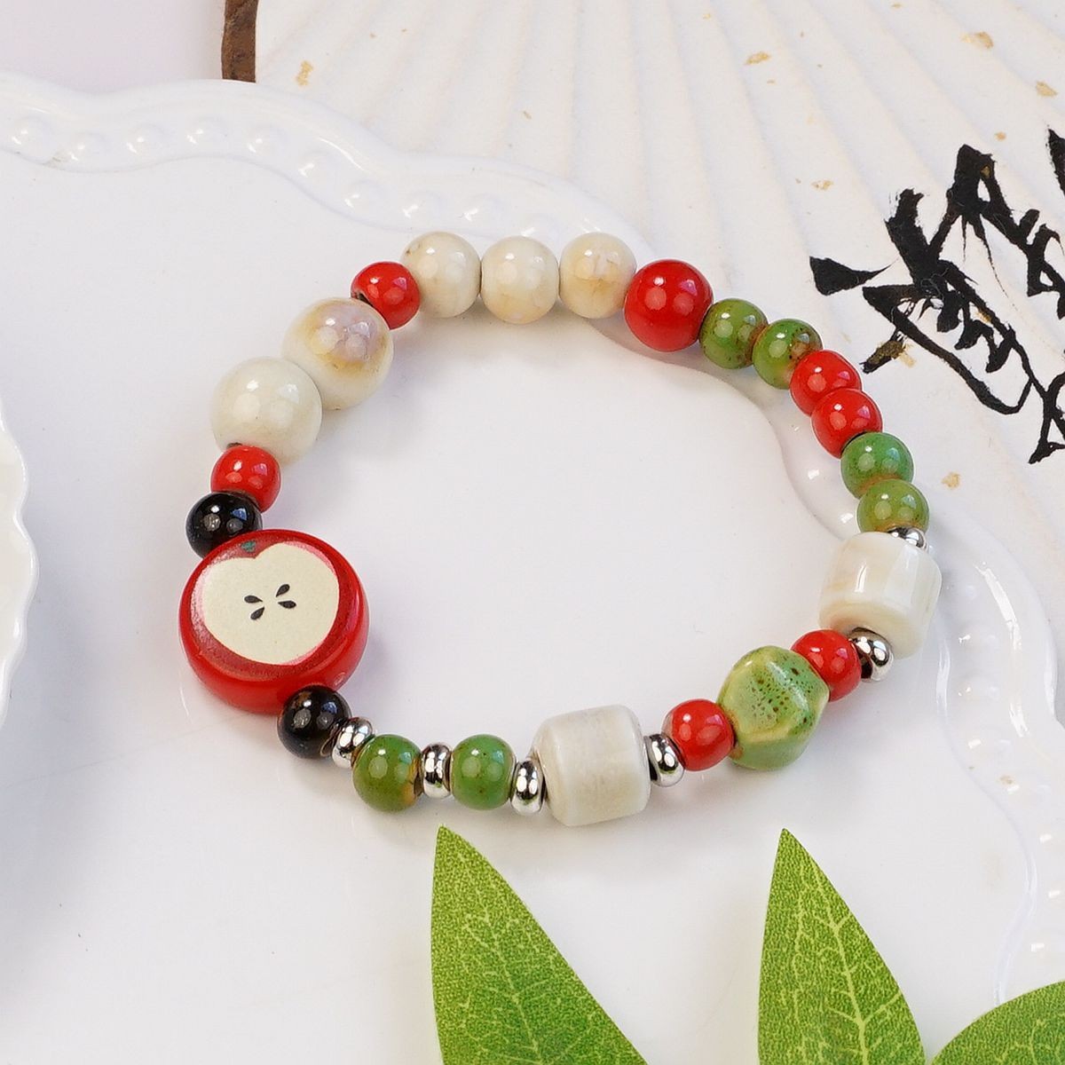 Jingdezhen pulsera de cerámica de verano mujer alta sensación galletas serie de gatos nicho diseño universal pulsera alta sensación