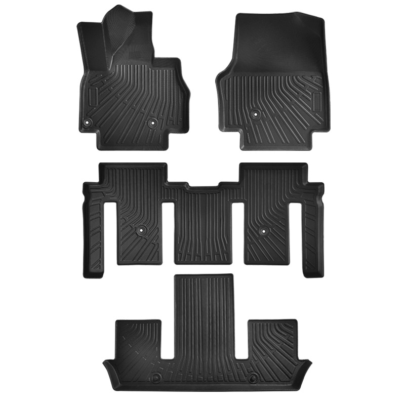 Es adecuado para Corea del Sur 23 - 24 Kia EV9 siete asientos 3D todo el tiempo material TPE almohadilla de pie de automóvil antisucio