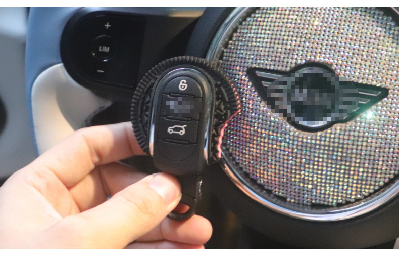 Suitable for Bmw Mini Car Key Shell Keychain Cooper Oreo Cute Key Protection Set for Men and Women
