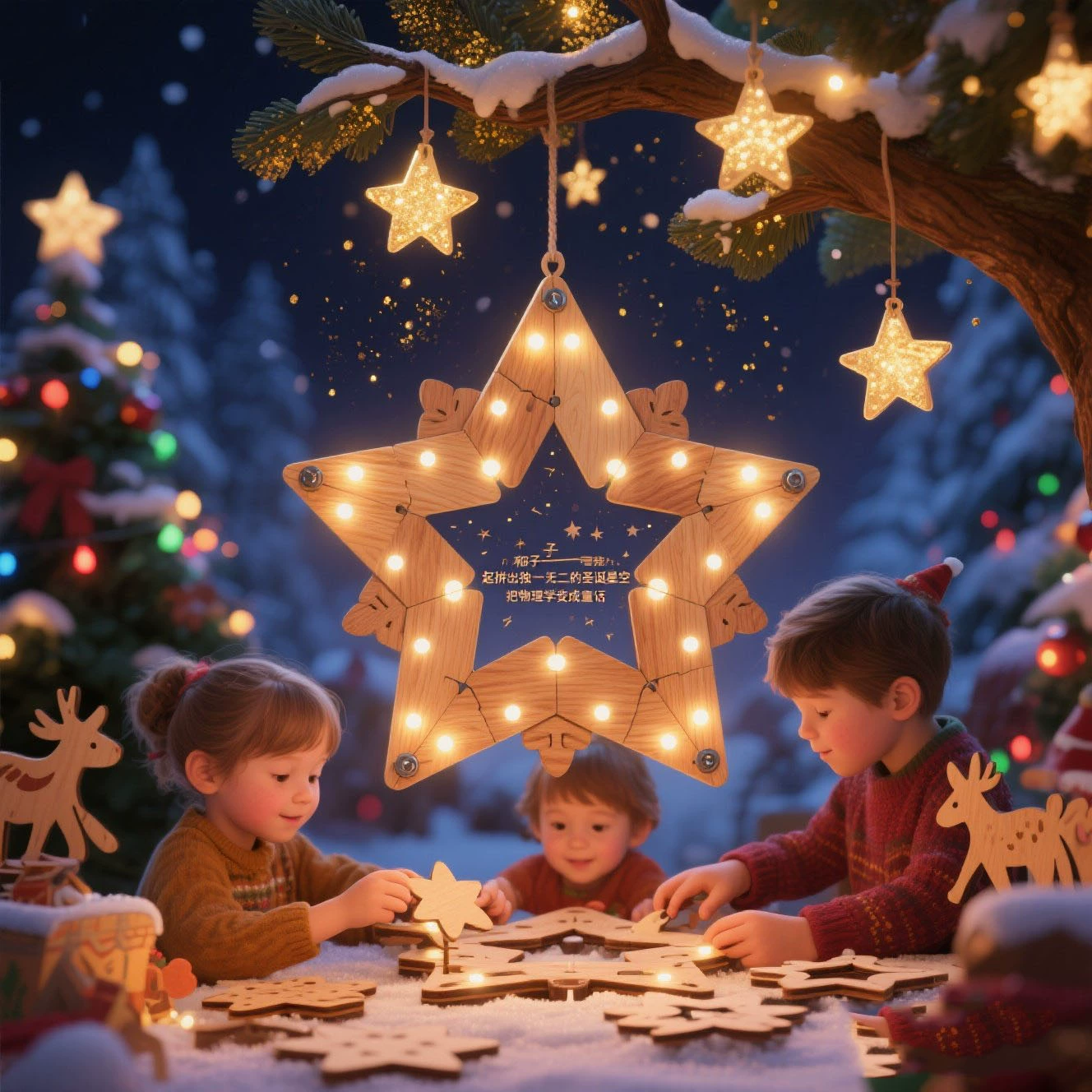 Новогодние украшения для трансграничной торговли, ветряная лампа, ночник, подарок для детского сада, портативная лампа, настольная лампа-подсвечник, украшения для окон