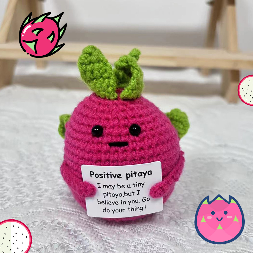 Transfronterizo al por mayor hecho a mano de punto de felpa de energía positiva de la patata emocional vegetal adornos de frutas de juguete pequeño regalo