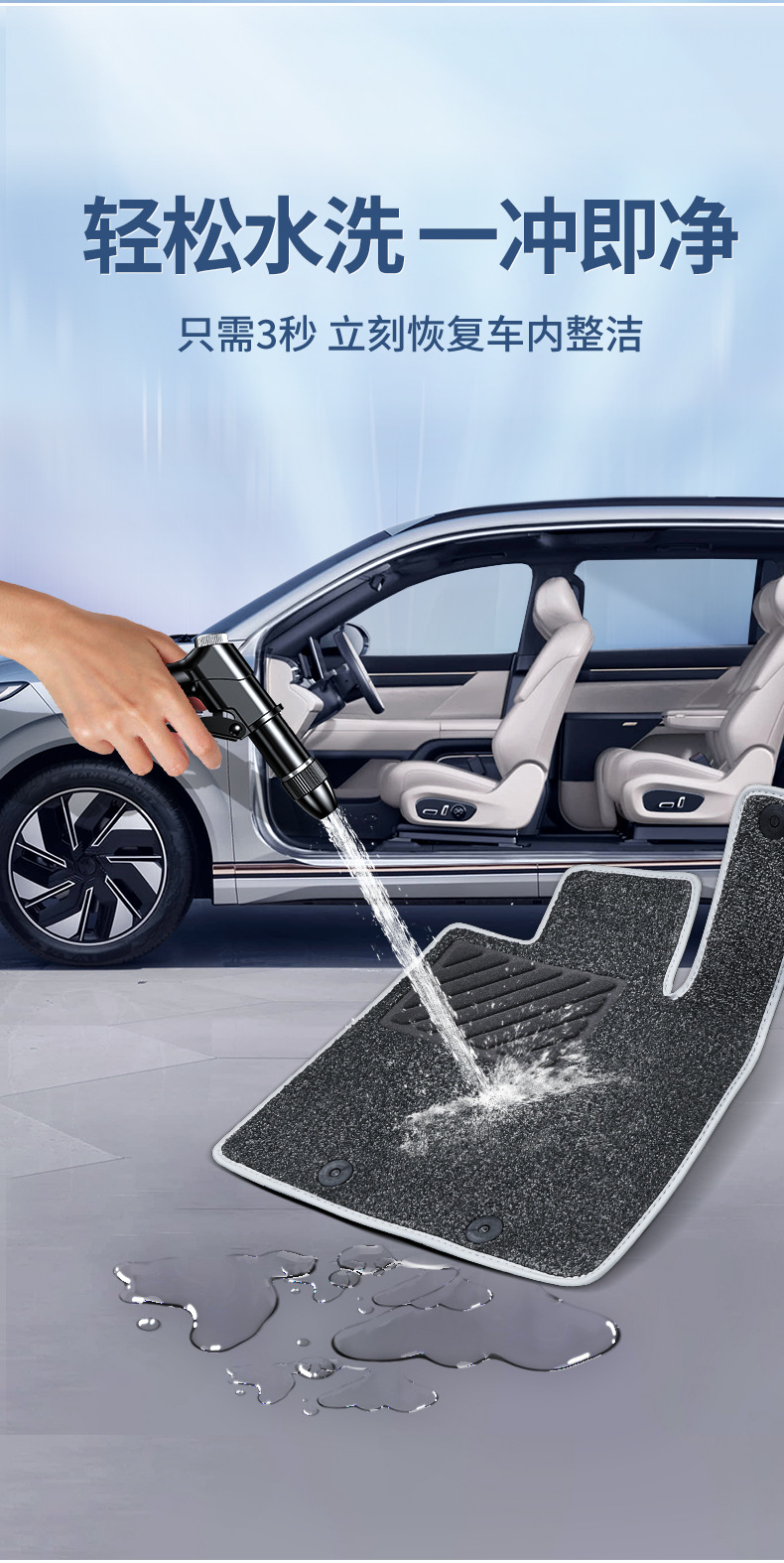 Suitable for dark blue S07 foot pad full enclosure dark blue S07 special modified accessories tpe waterproof car foot pad