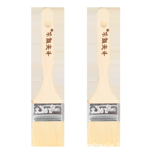 Kraftwell paint brush wool brush latex paint brush wooden long handle soft bristle cleaning brush EM2812