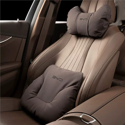Neck Pillow, Qin Plus Seat: Headrest - byd-headrest-lumbar-support-mocha-brown-standard
