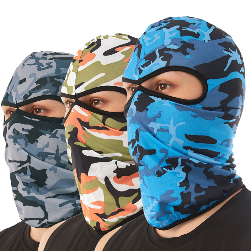 Amazon outdoor riding sunscreen mask windproof dustproof breathable sweat-absorbent headgear Lycra milk silk hat wholesale