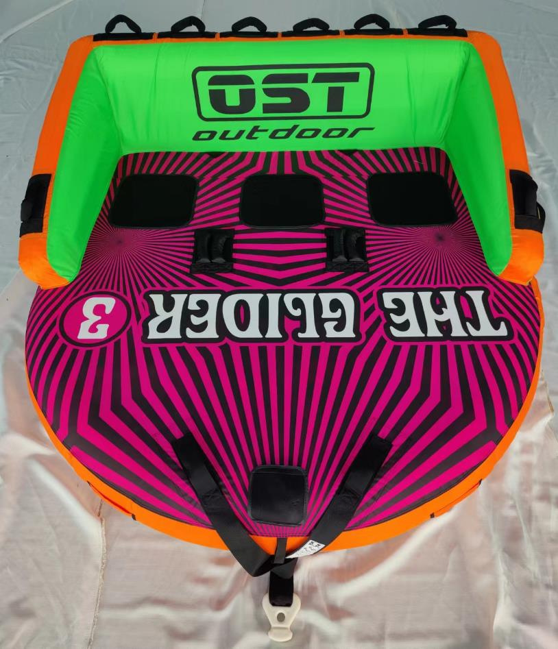 Fábrica de suministro de anillo de tracción de agua de una sola persona, anillo de tracción de esquí de agua de PVC inflado, anillo de tracción de esquí de agua de doble persona