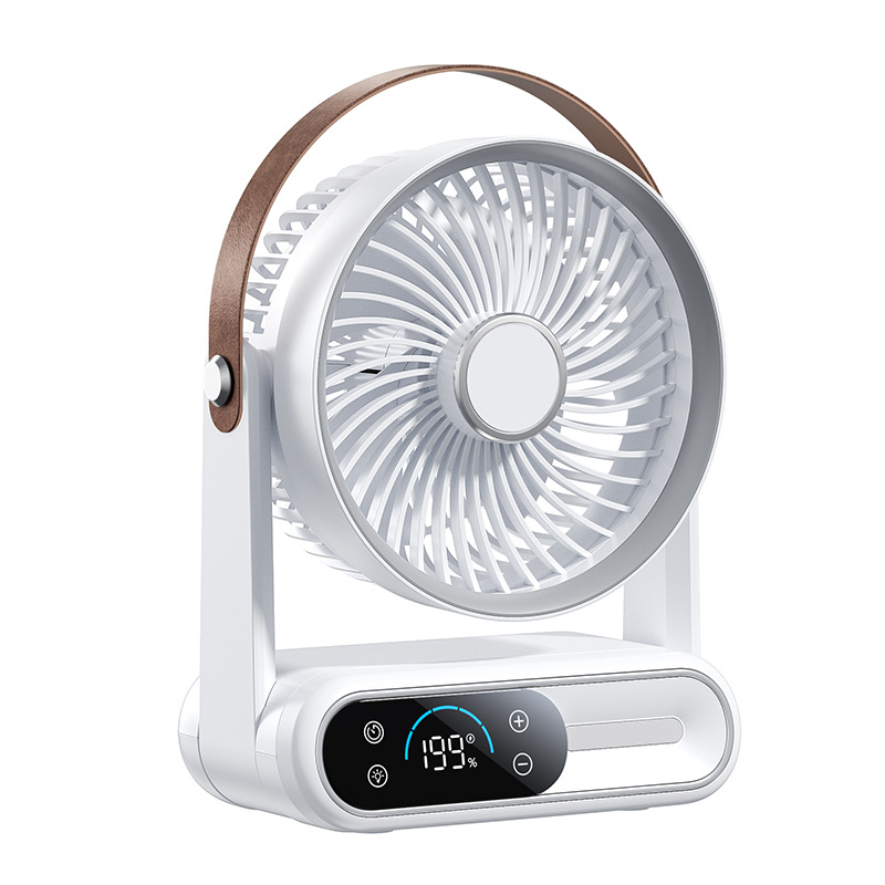 Smart Circulation Desk Fan With Digital Display And Usb Charging_voghion.com