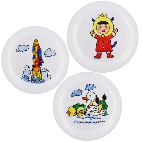 Preschool Hand-drawn Coloring DIY Doodle Blank Flying Disc Children's Painted Outdoor Parent-Child Toy Flying Saucer Wholesale