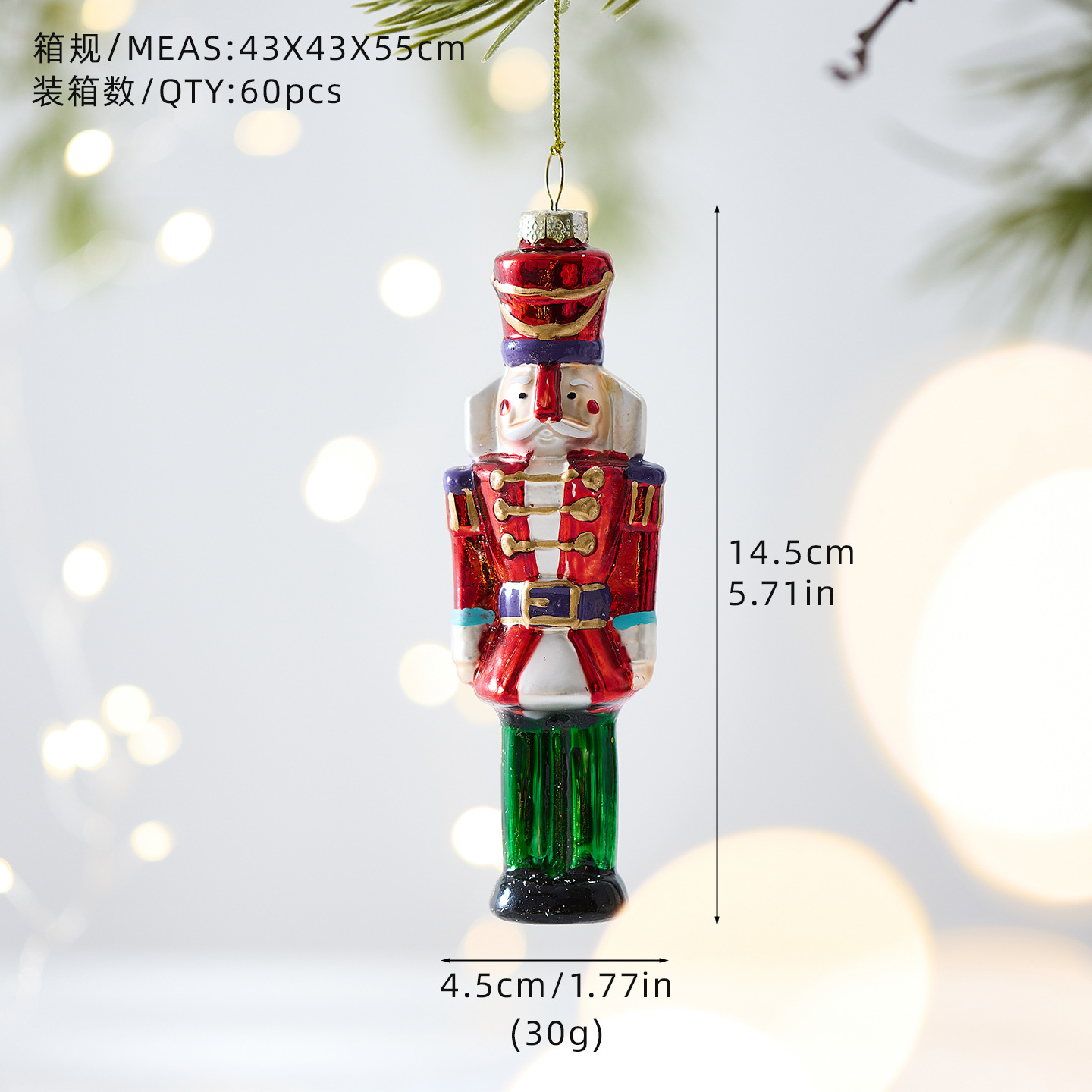 Nuevos productos transfronterizos de decoración de Navidad colgantes creativos de vidrio pintado colgantes de la atmósfera del diseño de escena