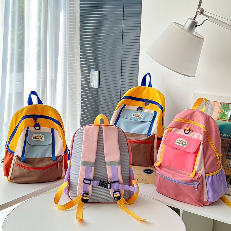 Jardín de infantes bolsas escolares de moda de gran capacidad mochila para niños y niñas mochilas de dopamina colorida para niños