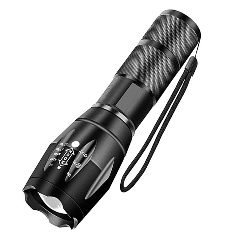 Handheld telescopic flashlight ST‑35 / A100 / T6, waterproof zoom LED, compatible with 26650 battery