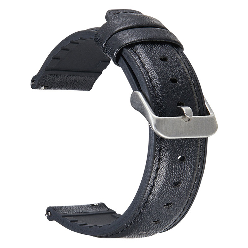 Adecuado para Huawei watch3 correa de reloj GT3pro inteligente silicona cuero correa de liberación rápida cuero genuino