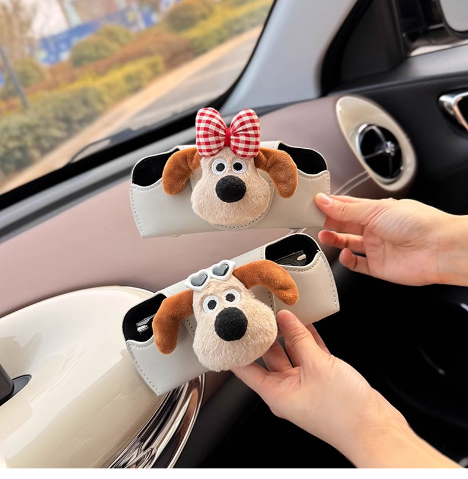 Car-Mounted Glasses Case, Special Sunglasses Holder for Car Interior, Sunglasses Storage Box, Sun Visor Magnetic Holder, Cute for Women