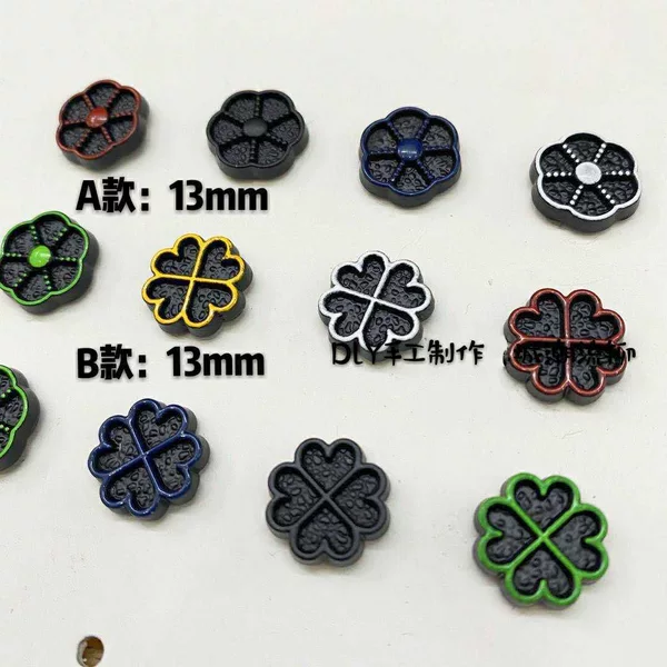 Punk Rivet Clothing Shoes Hat Packaging Accessories Frosted Black Metal Two-button Fixed Buckle Paint Alloy