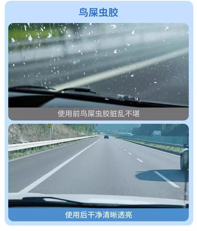 Car Glass Cleaner, Ethanol Glass Cleaner, Anti-Freeze and Oil Film Remover for Temperatures Below -40 Degrees, Glass Cleaning Agent, Coating Agent